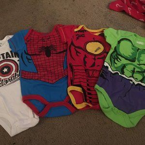 5 Super hero Onesies